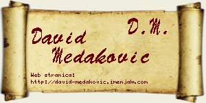 David Medaković vizit kartica